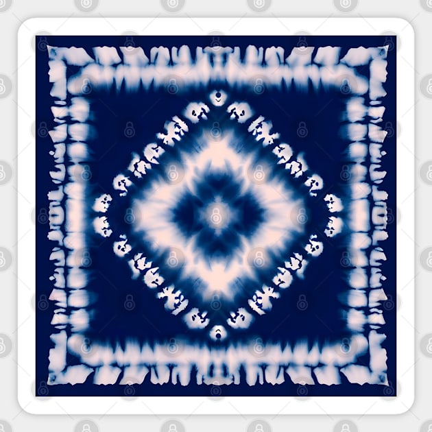 Japanese Shibori Tie Dye Pattern Magnet by craftydesigns